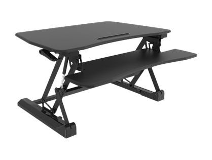 UP + DOWN SIT/STAND DESK W/KB/MOUSE DECK BLK