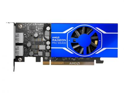 AMD Radeon Pro W6400 - Graphics card - RDNA 2 - 4 GB GDDR6 - PCIe 4.0 x4 - 2 x DisplayPort