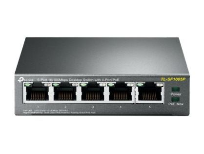 TP-Link TL-SF1005P - Switch - unmanaged - 5 x 10/100 (4 PoE) - desktop - PoE (58 W)