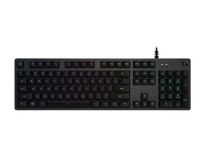 Logitech Gaming G512 - Keyboard - backlit - USB - QWERTY - UK - key switch: GX Brown Tactile - carbon