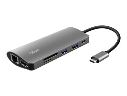 Trust Dalyx 7-in-1 USB-C Multiport Adapter - docking station - USB-C 3.2 - HDMI - 1GbE