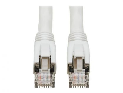 Eaton Tripp Lite Series Cat8 25G/40G Certified Snagless Shielded S/FTP Ethernet Cable (RJ45 M/M), PoE, White, 20 ft. (6.09 m) - Patch cable - RJ-45 (M) to RJ-45 (M) - 6.096 m - S/FTP - CAT 8 - snagless, solid - white