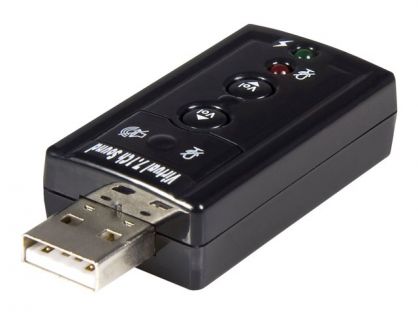 StarTech.com Virtual 7.1 USB Stereo Audio Adapter External Sound Card - Sound card - stereo - USB 2.0 - ICUSBAUDIO7 - Sound card - stereo - USB 2.0 - for P/N: MU15MMS, MU6MMS