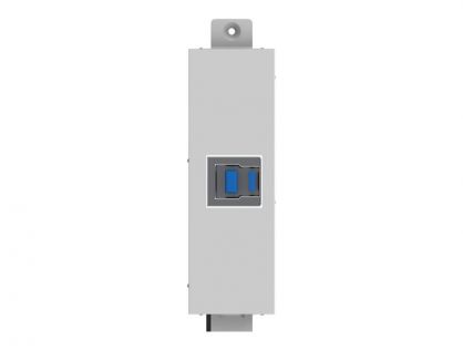 VISION Techconnect Modular AV Faceplate - LIFETIME WARRANTY - USB B (on front) to A module - "A" type socket on the rear and square B type socket on the front - USB 3.0 backward compatible with 2.0 - uses USB 5v to boost - for longer cables use a generic 