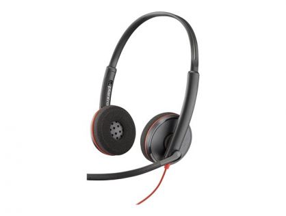 Poly Blackwire 3220 - Blackwire 3200 Series - headset - on-ear - wired - USB-C - black - Skype Certified, Cisco Jabber Certified, Avaya Certified, UC certified