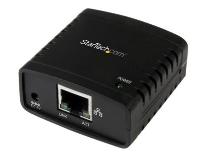 StarTech.com 10/100Mbps Ethernet to USB 2.0 Network Print Server - Windows 10 - LPR - LAN USB Print Server Adapter (PM1115U2) - Print server - USB 2.0 - 10/100 Ethernet - black - for P/N: SVA5H2NEUA