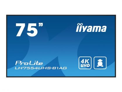 iiyama ProLite LH7554UHS-B1AG 75" Class (74.5" viewable) LED-backlit LCD display - 4K - for digital signage