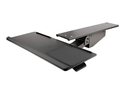 StarTech.com Under Desk Keyboard Tray, Full Motion & Height Adjustable Keyboard and Mouse Tray, 10" x 26" Platform, Ergonomic Sliding Computer Keyboard Holder with Mouse Pad & Wrist Rest - Desk Mount Keyboard Tray - keyboard/mouse tray