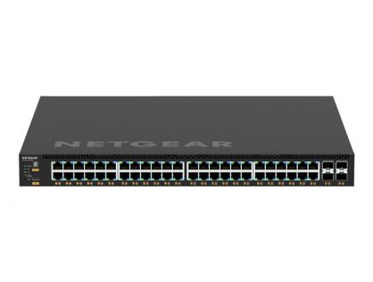 NETGEAR M4350-48G4XF - Switch - L3 - Managed - 48 x 10/100/1000 (PoE+) + 4 x 10 Gigabit SFP+ - front to back airflow - rack-mountable - PoE+ (1440 W)