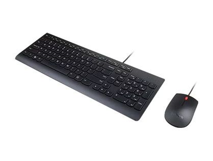 Lenovo Essential Wired Combo - Keyboard and mouse set - USB - UK