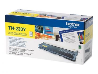 Brother TN230Y - Yellow - original - toner cartridge - for Brother DCP-9010CN, HL-3040CN, HL-3040CW, HL-3070CW, MFC-9120CN, MFC-9320CN, MFC-9320CW