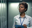 A woman at work with a clipboard