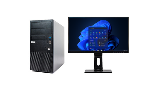 Photo of a Stone Desktop PC and Monitor