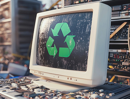 A computer ready for recycling with Converge UK